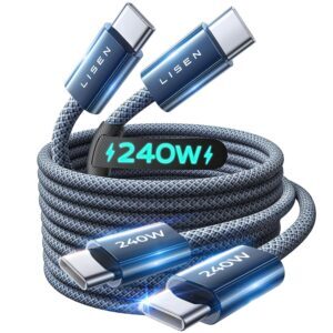 LISEN 240W USB C to USB C Cable [2-...