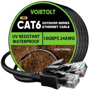 Outdoor Cat 6 Ethernet Cable 5m, Wa...