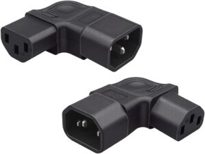 2PCS IEC C14 to C13 Right Angle Pow...