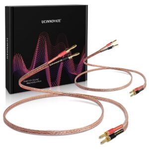2 Pack 13AWG Speaker Cable with Ban...
