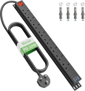 8 Way Power Strip Surge Protector U...