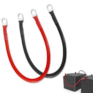 5AWG Battery Cable 12V: 2PCS 50CM C...