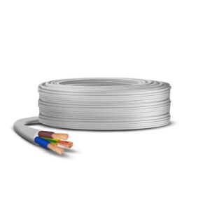 3 Core Round White Flex Flexible Ca...