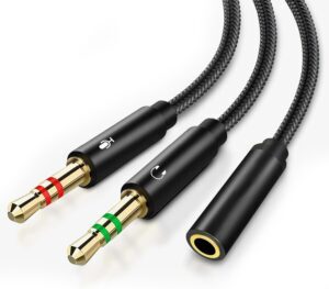 2 in 1 Headphone Mic Splitter,audio...