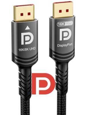 80Gbps DisplayPort 2.1 Cable 2M, Ce...