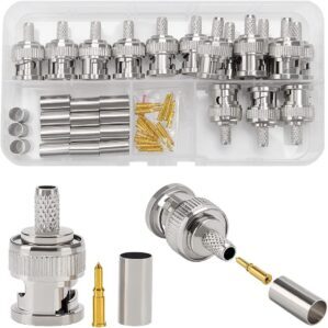 15 PCS BNC Male Crimp-on Connector ...