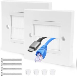 2 Pack Cable Brush Plate, Brush Wal...