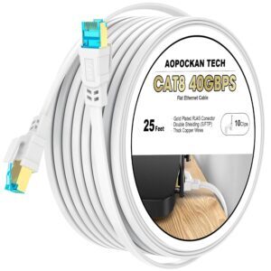 Cat 8 Ethernet Cable 25 FT, Heavy D...