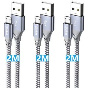 Micro USB Cable 3Pack 2M Braided US...