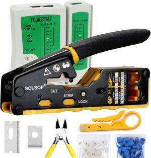 Solsop Pass Through RJ45 Crimp Tool...