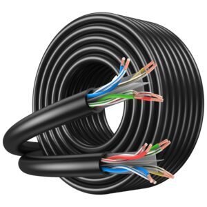 Outdoor Cat 6 Ethernet Cable 30m, H...