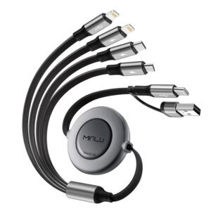Minlu 6-in-1 Retractable USB Cable,...