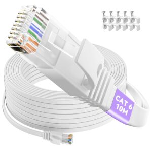Ethernet Cable 10m, Cat 6 Flat Inte...