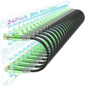 Cat6a Patch Cables Slim 0.5ft (24 P...