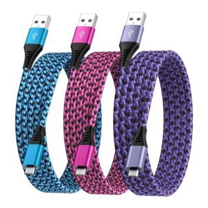 3Pack 6Ft USB Mini Charging Cable &...