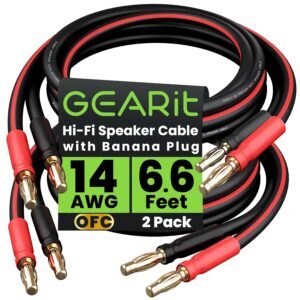 GearIT 14 AWG Speaker Cable with Ba...