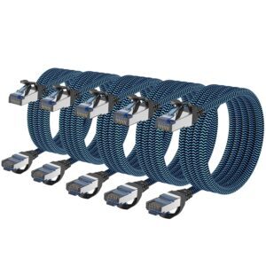 Ethernet Cable 0.25M 5 Pack, Cat 8 ...