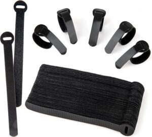 60 x Reusable Cable Ties Black, Adj...