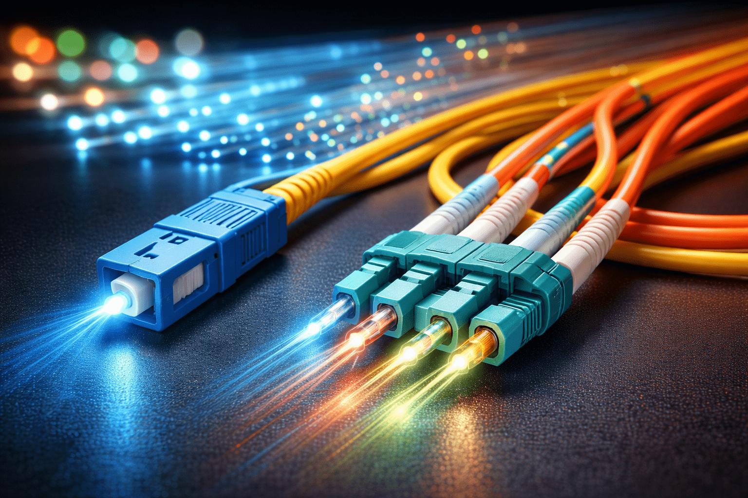 Organized cables and connectors for power, data and audio setups