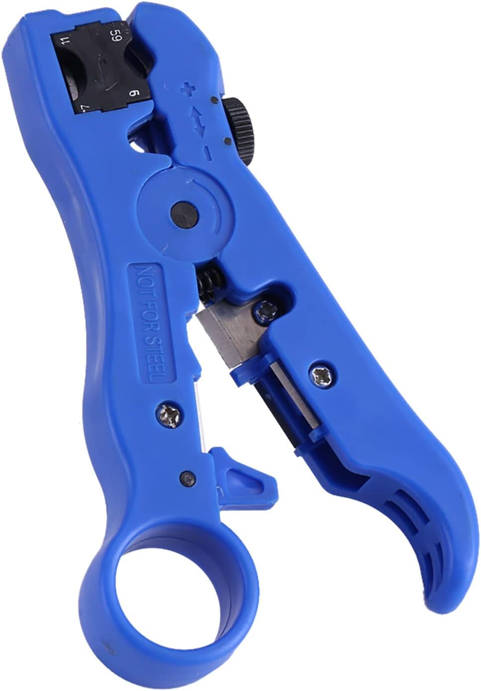 Coaxial Cable Cutter Stripper Stripping Tool Multi functional Convenient Simple to Operate Light Compact for RG59 RG6 RG7 RG11 Blue 124.6 x 37mm - Image 5