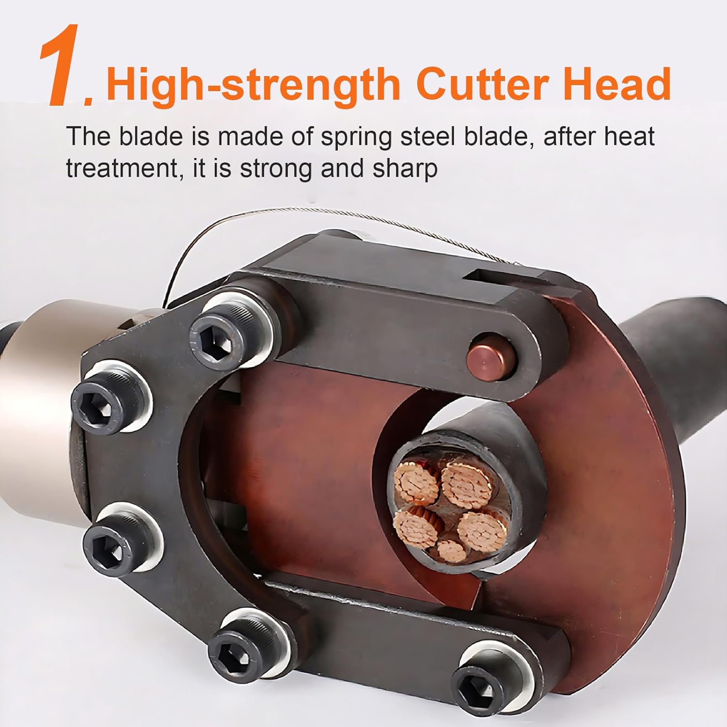 Heavy Duty Hydraulic Cable Cutters for Copper, Aluminum & Armored Cables up to 95mm - Includes Safety Valve - Image 3