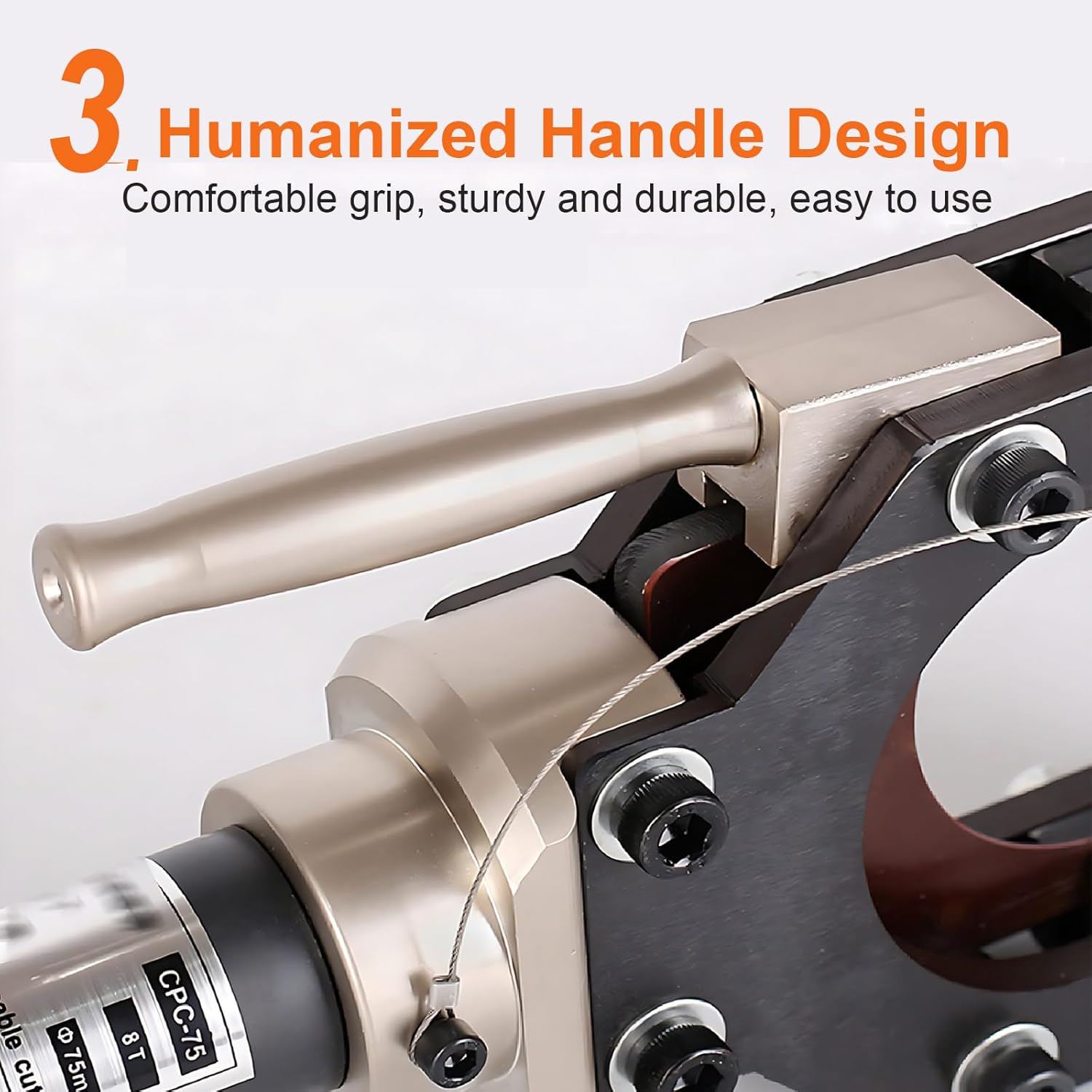 Heavy Duty Hydraulic Cable Cutters for Copper, Aluminum & Armored Cables up to 95mm - Includes Safety Valve - Image 5