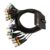 VisioSound 8-Way 3m Male XLR to Female XLR Balanced Loom/Effects Patch Multicore Cable