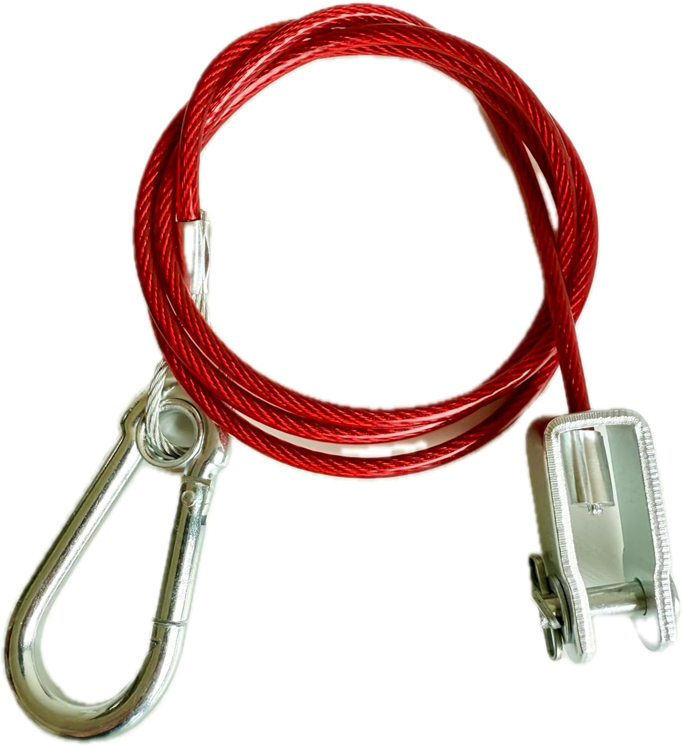 2 Pack Breakaway Trailer Safety Cable Heavy Duty 1m Steel Wire with Carabiner & Clevis Pin – Fits Ifor Williams, Ewards, John Page, Crooks & More – Emergency Brake Tether for Caravans & Tow Vehicles - Image 2