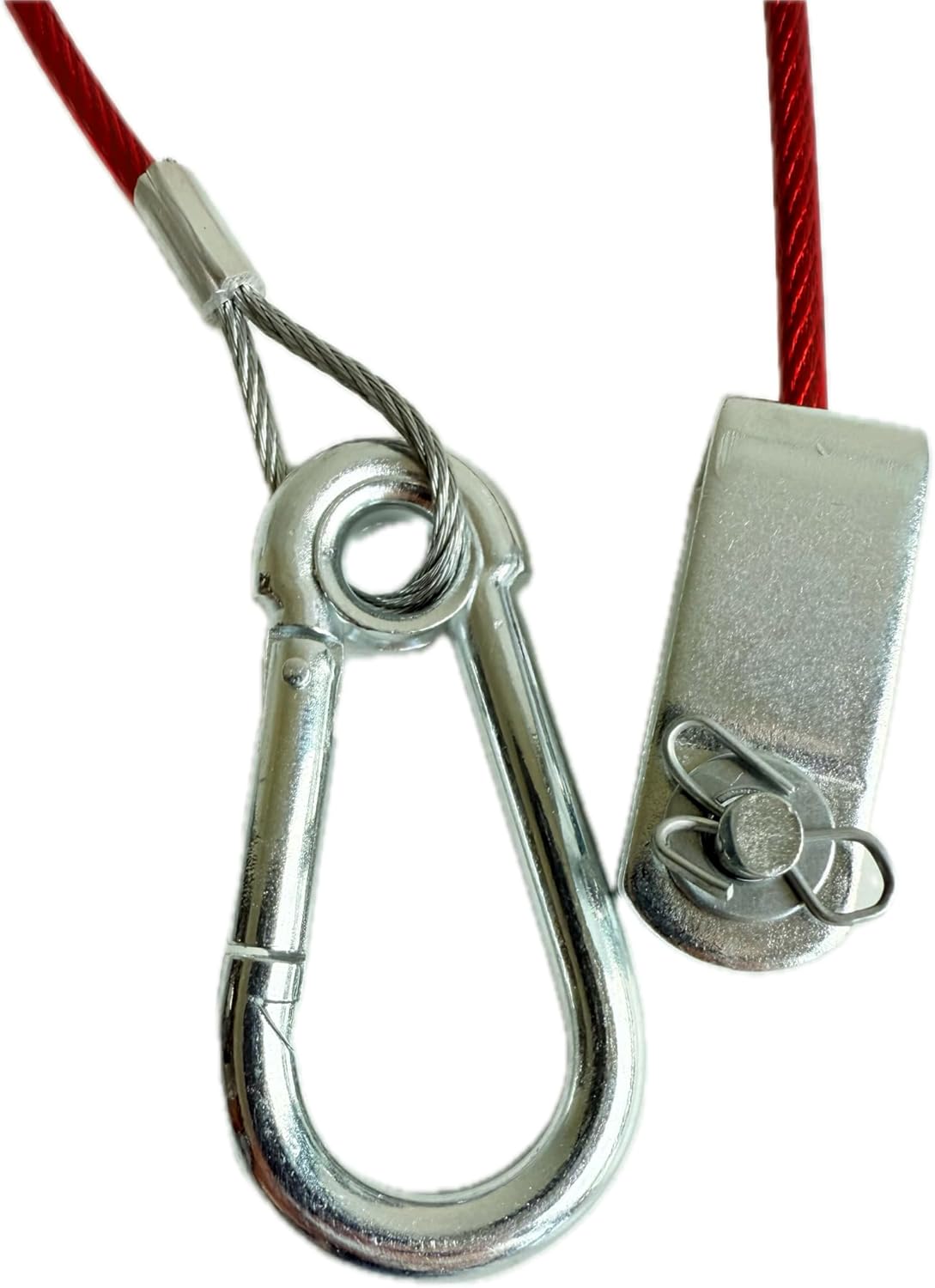 2 Pack Breakaway Trailer Safety Cable Heavy Duty 1m Steel Wire with Carabiner & Clevis Pin – Fits Ifor Williams, Ewards, John Page, Crooks & More – Emergency Brake Tether for Caravans & Tow Vehicles - Image 6