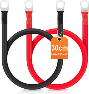 2pcs 30cm Battery Cable