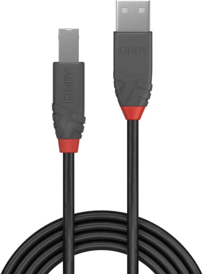 Lindy 2m USB 2.0 Printer Cable, USB-A to USB-B Cable ,Scanner and Printer cable for HP, Canon, Dell, Epson, Brother, Electric Piano, Anthra line - Image 5