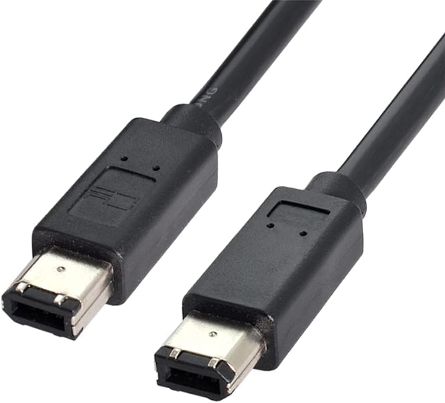 NFHK 6 Pin to 6Pin FireWire 400 to FireWire 400 6-6 ilink Cable IEEE 1394 1.8m Black FW-016 - Image 3
