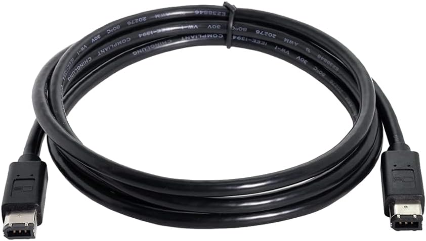 NFHK 6 Pin to 6Pin FireWire 400 to FireWire 400 6-6 ilink Cable IEEE 1394 1.8m Black FW-016 - Image 4