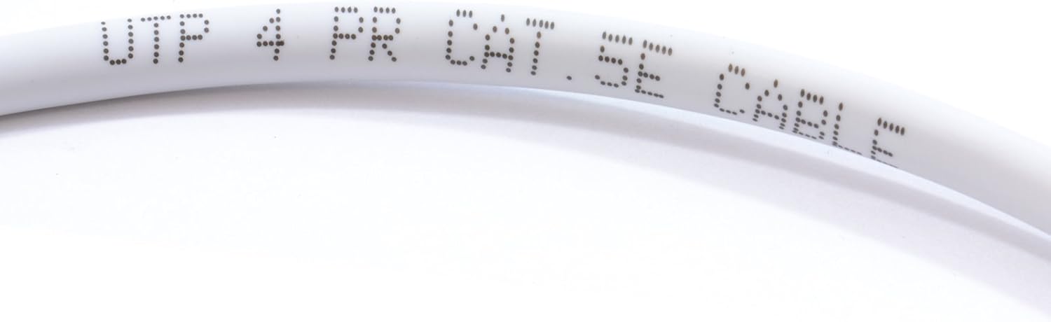 kenable White Network Ethernet RJ45 Cat5E-CCA UTP PATCH 26AWG Cable 0.3m 30cm - Image 2