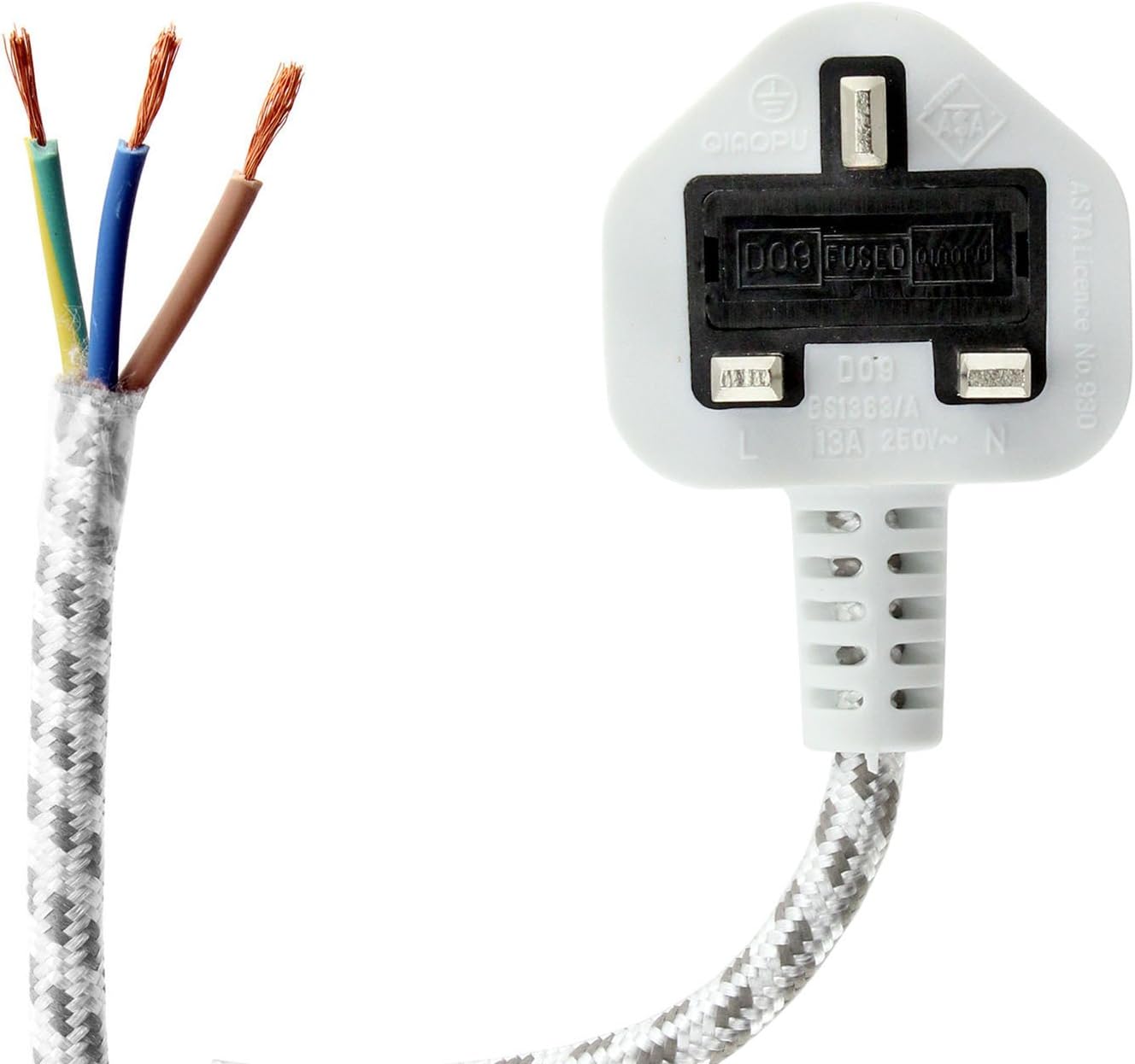 SPARES2GO 2.5m Universal 3 Core Steam Generator/Dry Iron Mains Power Cable Flex Lead + UK Plug (2.5 Metre) - Image 3