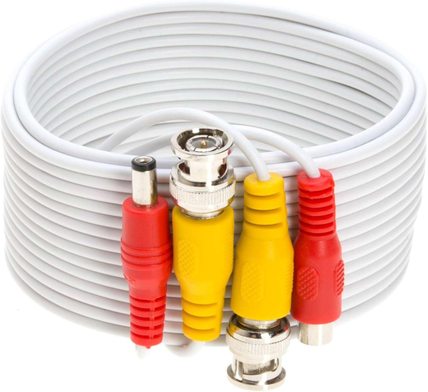 cables Direct Online 10M White Premade BNC Video Power Cable/Wire for Security Camera, CCTV, DVR, Surveillance System, Plug & Play - Image 2