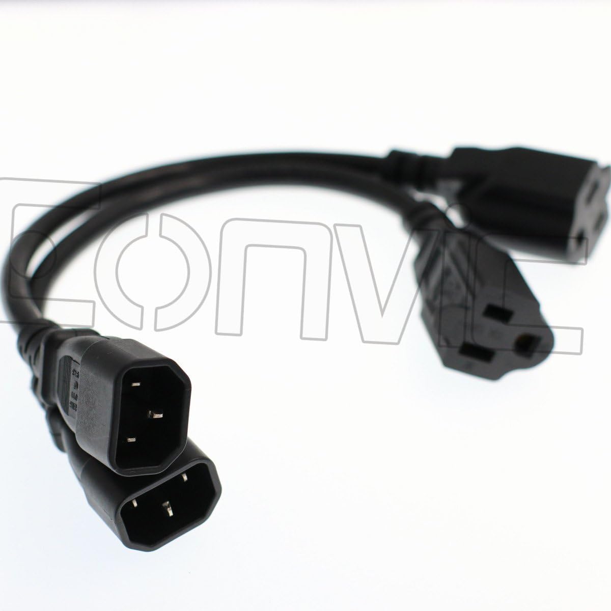Eonvic 2PCS IEC 320 C14 to Nema 5-15R 18AWG Standard Computer Power Cord Cable 1ft - Image 5