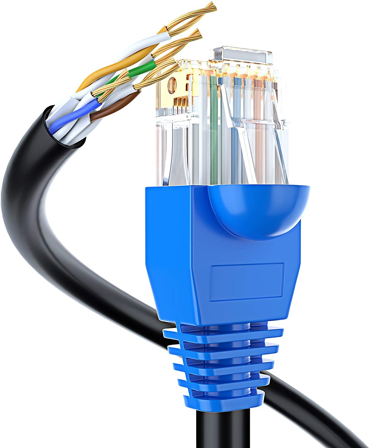 MutecPower 50m CAT6 Outdoor waterproof Direct Burial Ethernet Network Cable - UTP - CCA - 550 Mhz - Black 50 meter - Image 9