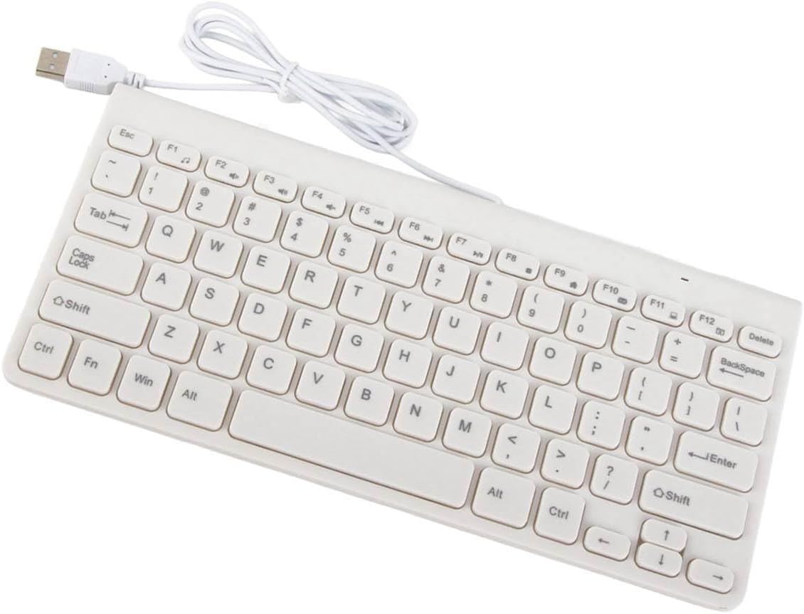 Ultra Thin USB Wired Keyboard Mouse Set Combo for PC Laptop, Compact Design, Plug and Play, 1. Durable Cable, Lightweight and Comfortable (White) - Image 6