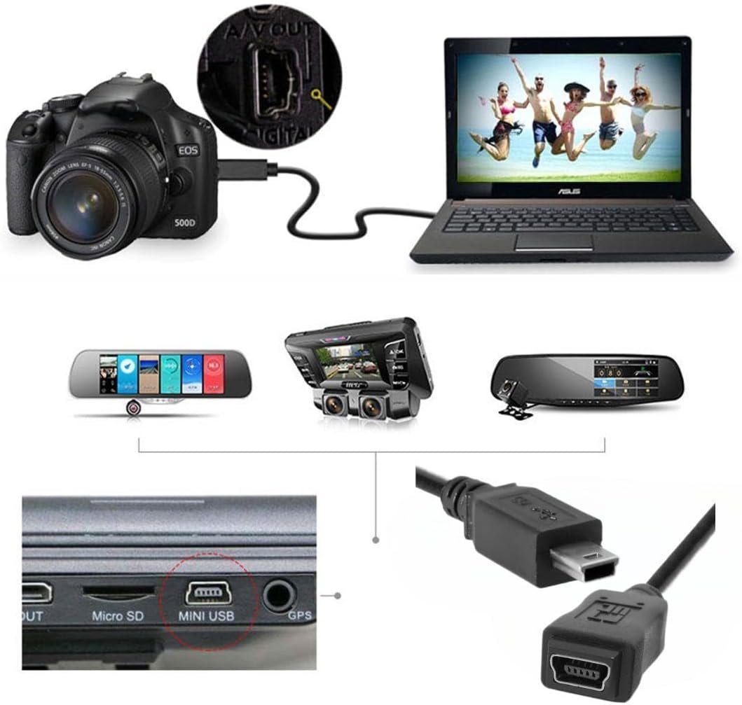 CY USB 2.0 Hi speed Mini USB 5Pin Male to Female Extension Adapter Cable 150cm - Image 3