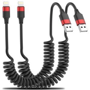 Coiled Lightning Cable 2 Pack, Retr...