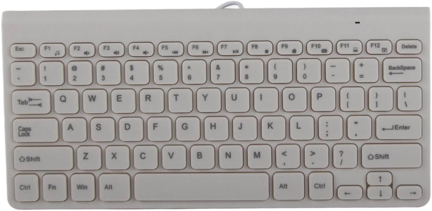 Ultra Thin USB Wired Keyboard Mouse Set Combo for PC Laptop, Compact Design, Plug and Play, 1. Durable Cable, Lightweight and Comfortable (White) - Image 8