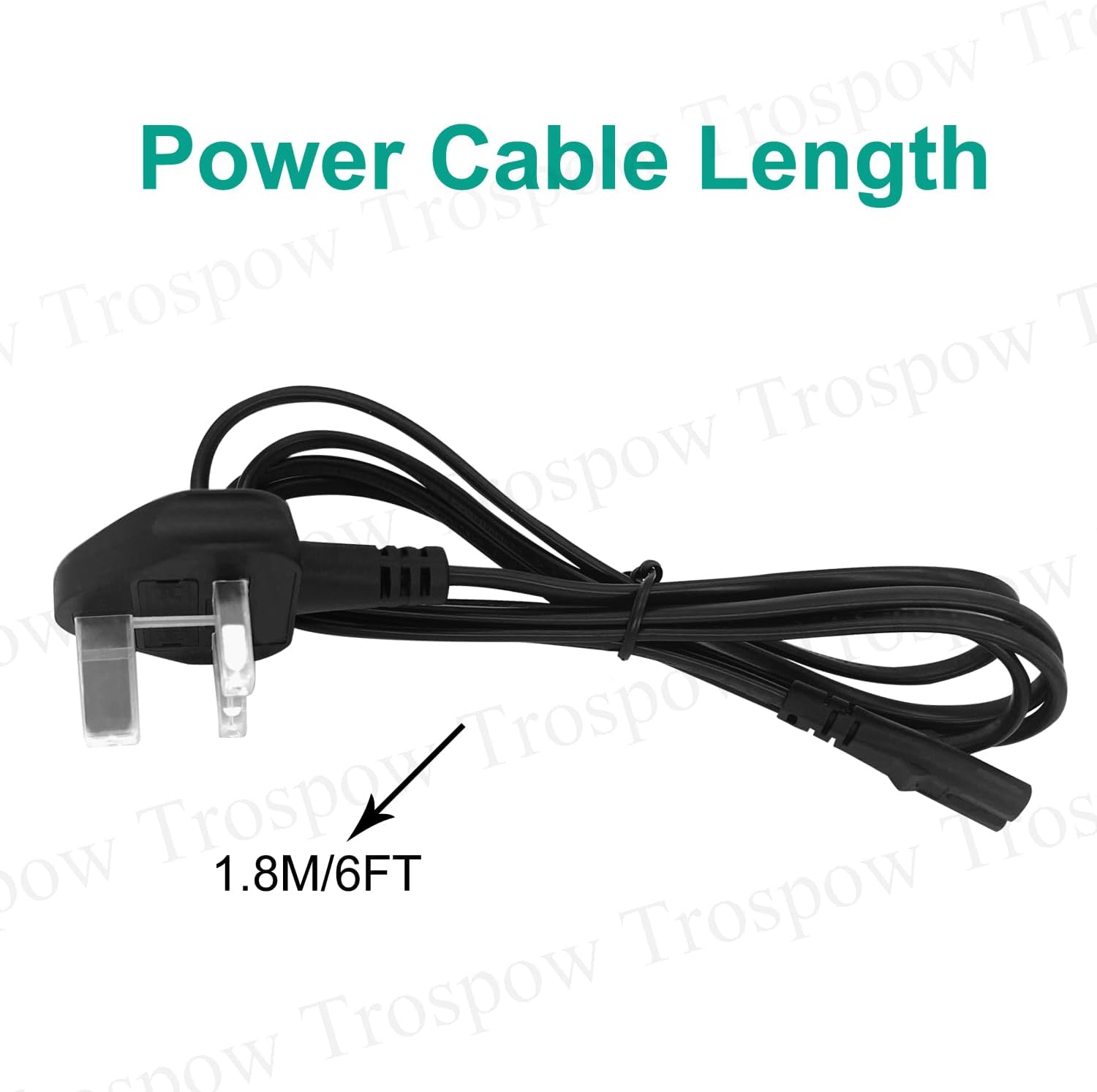Figure 8 Power Cord Replacement for Xbox One S X AC Cable Lead - Image 3