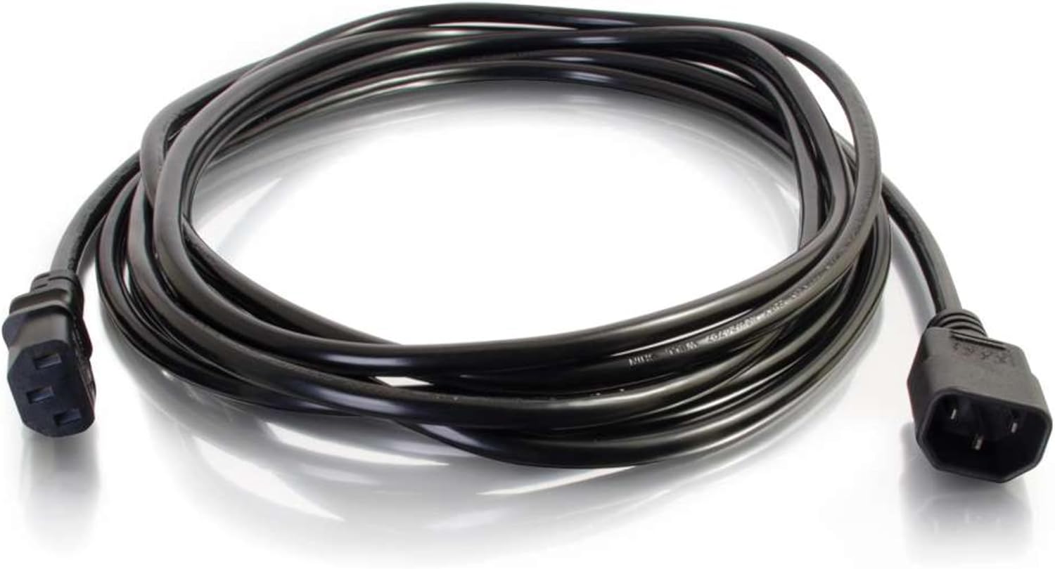 C2G 88504 3 Metre 16 AWG Computer Extension Cord (IEC320C13 to IEC320C14) 9 Foot Kettle Lead/Power Cable, black - Image 2