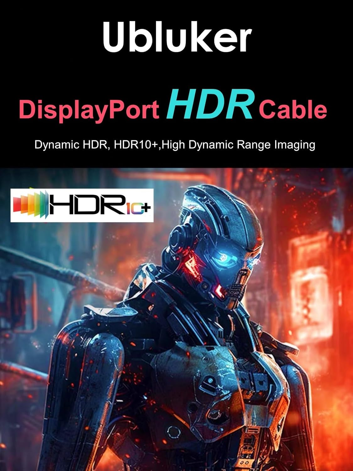 10K 8K DisplayPort 2.1 Cable 54Gbps 2M, Certified DP to DP Cord 4K 240Hz 165Hz 144Hz 120Hz 10K 8K 120Hz Nylon Braided UHBR HDCP2.3 FreeSync G-Sync RTX5090 Gaming Monitor PC Projector - Image 6