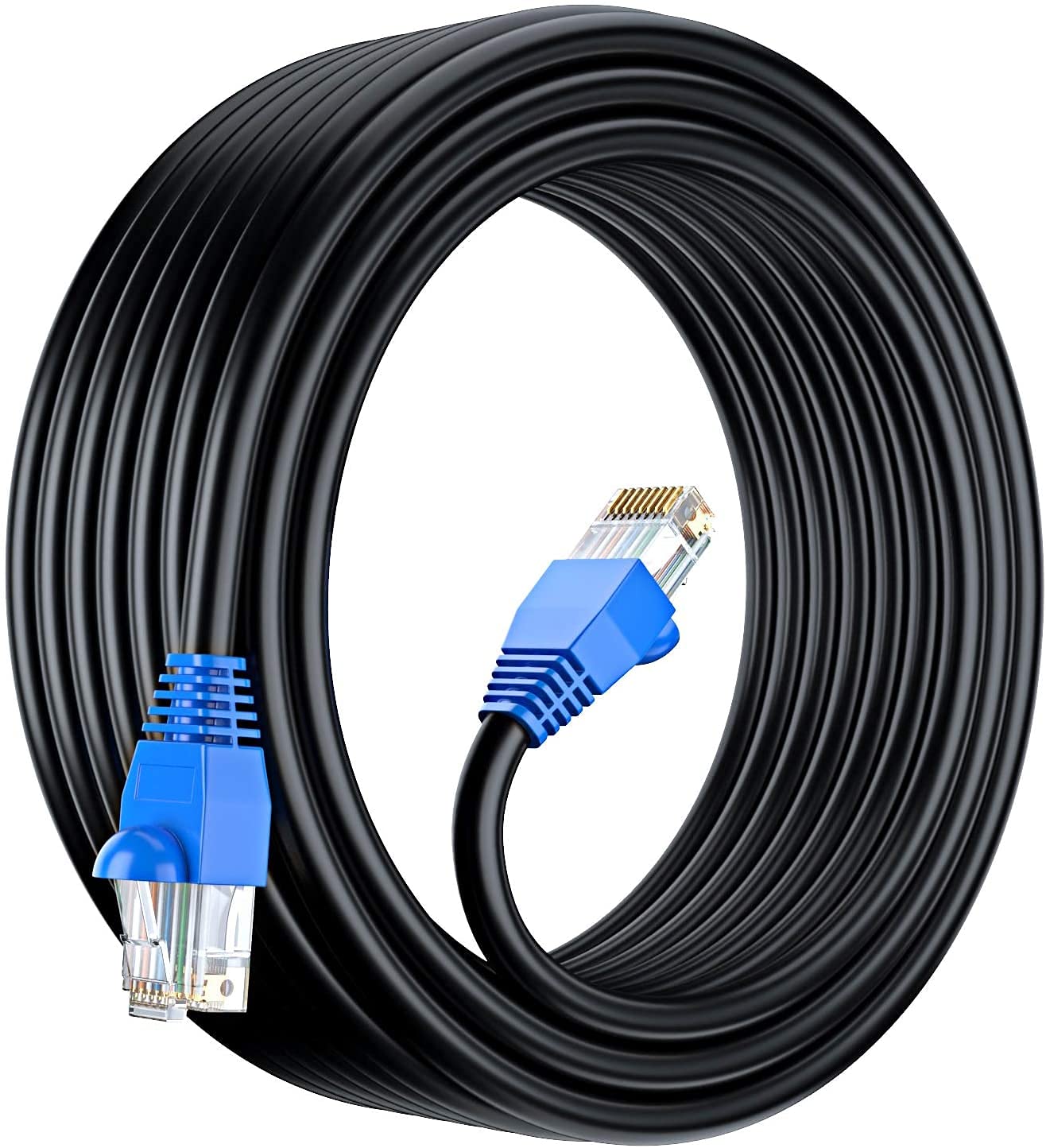 MutecPower 50m CAT6 Outdoor waterproof Direct Burial Ethernet Network Cable - UTP - CCA - 550 Mhz - Black 50 meter - Image 7
