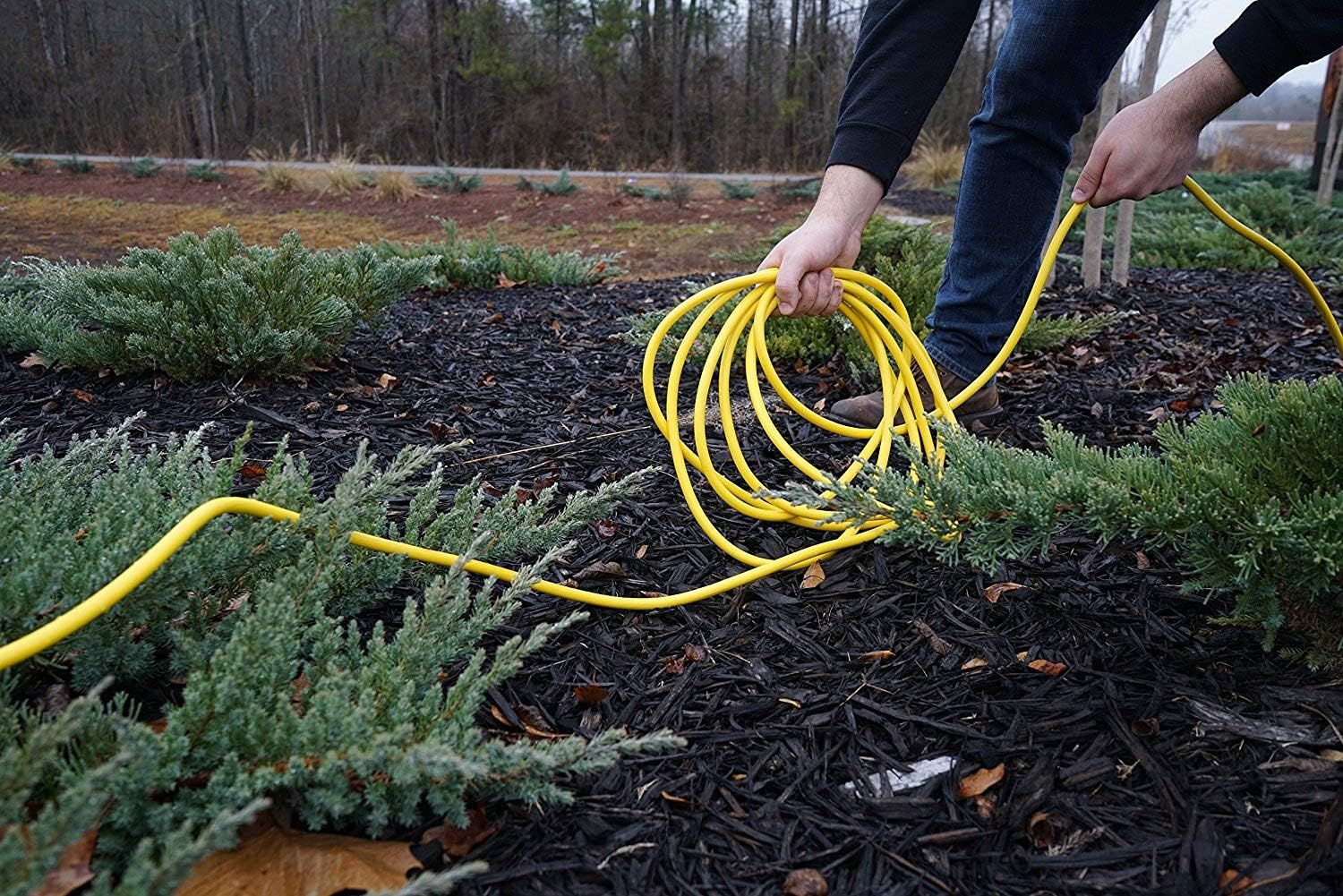Southwire 2588SW0002 Outdoor Cord-12/3 SJTW Heavy Duty 3 Prong Extension Cord-for Commercial Use (50', Yellow), 50 Feet - Image 5