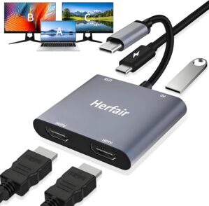 Herfair USB C Dual