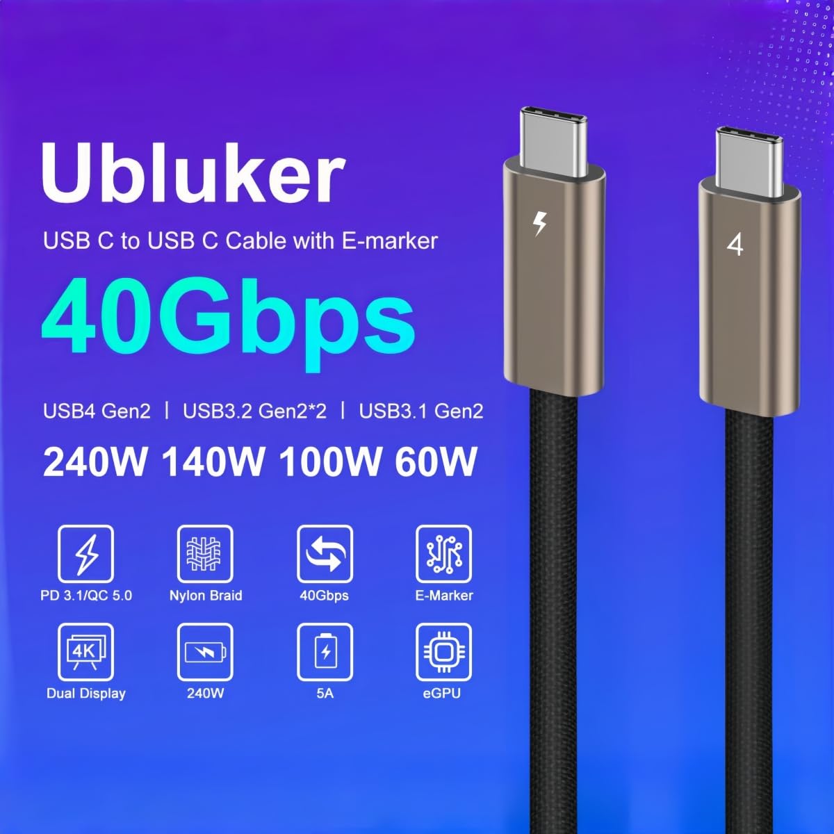 USB C Cable 40gbps