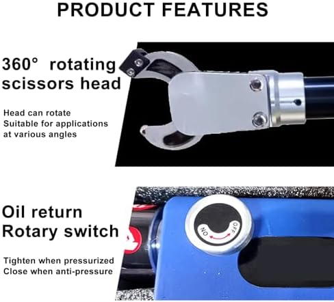 Electric Hydraulic Cable Cutter - Portable Wire Cutting Tool for Copper, Aluminum, and Armored Cables - Efficient and Lightweight Cable Cutting Kit - Image 6